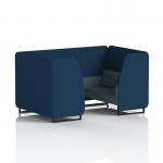 Brixworth 4 Seater Booth With Black Legs In X2 Fabric - Calculus Panels And Polygon Sofa SF001029