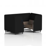 Brixworth 4 Seater Booth With Black Legs In X2 Fabric - Diameter Panels And Theory Sofa SF001030