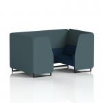 Brixworth 4 Seater Booth With Black Legs In X2 Fabric - Polygon Panels And Calculus Sofa SF001032