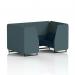 Brixworth 4 Seater Booth With Black Legs In X2 Fabric - Polygon Panels And Calculus Sofa SF001032