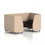 Brixworth 4 Seater Booth With Black Legs In Synergy Fabric - Affix Panels And Wed Sofa SF001040