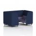 Brixworth 4 Seater Booth With Black Legs In Synergy Fabric - Alike Panels And Order Sofa SF001041