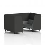 Brixworth 4 Seater Booth With Black Legs In Synergy Fabric - Mix Panels And Partner Sofa SF001042