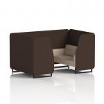 Brixworth 4 Seater Booth With Black Legs In Synergy Fabric - Wed Panels And Affix Sofa SF001045