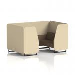 Brixworth 4 Seater Booth With Black Legs In Sumi Fabric - Zen Panels And Osaka Sofa SF001051