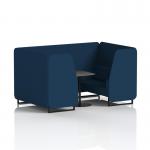 Brixworth 4 Seater Booth With Black Legs And Black Table With Black Leg In X2 Fabric - Calculus Panels And Sofa SF001059