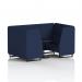 Brixworth 4 Seater Booth With Black Legs And Black Table With Black Leg In Synergy Fabric - Alike Panels And Sofa SF001071