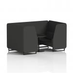 Brixworth 4 Seater Booth With Black Legs And Black Table With Black Leg In Synergy Fabric - Mix Panels And Sofa SF001072