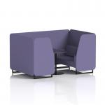 Brixworth 4 Seater Booth With Black Legs And Black Table With Black Leg In Synergy Fabric - Order Panels And Sofa SF001073