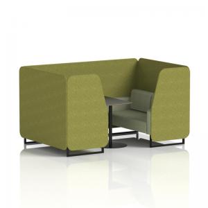 Brixworth 4 Seater Booth With Black Legs And Black Table With Black