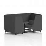 Brixworth 4 Seater Booth With Black Legs And Black Table With Black Leg In X2 Fabric - Arithmetic Panels And Number Sofa SF001088