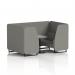 Brixworth 4 Seater Booth With Black Legs And Grey Table With Black Leg In X2 Fabric - Number Panels And Sofa SF001121