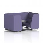 Brixworth 4 Seater Booth With Black Legs And Grey Table With Black Leg In Synergy Fabric - Order Panels And Sofa SF001133