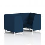 Brixworth 4 Seater Booth With White Legs In X2 Fabric - Calculus Panels And Sofa SF001239