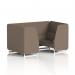 Brixworth 4 Seater Booth With White Legs In X2 Fabric - Theory Panels And Sofa SF001243