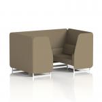 Brixworth 4 Seater Booth With White Legs In Main Line Flax Fabric - Bank Panels And Sofa SF001244