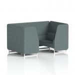 Brixworth 4 Seater Booth With White Legs In Main Line Flax Fabric - Westminster Panels And Sofa SF001249