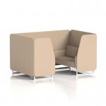 Brixworth 4 Seater Booth With White Legs In Synergy Fabric - Affix Panels And Sofa SF001250