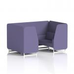 Brixworth 4 Seater Booth With White Legs In Synergy Fabric - Order Panels And Sofa SF001253