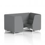 Brixworth 4 Seater Booth With White Legs In Synergy Fabric - Partner Panels And Sofa SF001254