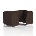 Brixworth 4 Seater Booth With White Legs In Synergy Fabric - Wed Panels And Sofa SF001255