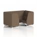 Brixworth 4 Seater Booth With White Legs In Sumi Fabric - Osaka Panels And Sofa SF001258