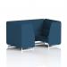 Brixworth 4 Seater Booth With White Legs In Sumi Fabric - Uto Panels And Sofa SF001260