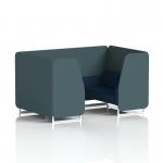 Brixworth 4 Seater Booth With White Legs In X2 Fabric - Polygon Panels And Calculus Sofa SF001272