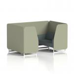 Brixworth 4 Seater Booth With White Legs In Main Line Flax Fabric - Newbury Panels And Westminster Sofa SF001276