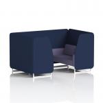 Brixworth 4 Seater Booth With White Legs In Synergy Fabric - Alike Panels And Order Sofa SF001281