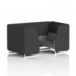 Brixworth 4 Seater Booth With White Legs In Synergy Fabric - Mix Panels And Partner Sofa SF001282