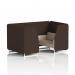 Brixworth 4 Seater Booth With White Legs In Synergy Fabric - Wed Panels And Affix Sofa SF001285