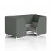 Brixworth 4 Seater Booth With White Legs In Sumi Fabric - Kobe Panels And Tokyo Sofa SF001287