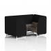 Brixworth 4 Seater Booth With White Legs And Black Table With Silver Leg In X2 Fabric - Diameter Panels And Theory Sofa SF001330