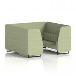 Brixworth 6 Seater Booth With Black Legs In Rivet Fabric - Burnish Panels And Sofa SF001472