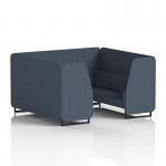 Brixworth 6 Seater Booth With Black Legs In Rivet Fabric - Crucible Panels And Sofa SF001474