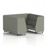 Brixworth 6 Seater Booth With Black Legs In Rivet Fabric - Vitreous Panels And Sofa SF001477