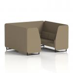 Brixworth 6 Seater Booth With Black Legs In Main Line Flax Fabric - Bank Panels And Sofa SF001484