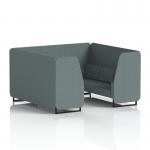 Brixworth 6 Seater Booth With Black Legs In Main Line Flax Fabric - Westminster Panels And Sofa SF001489