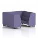 Brixworth 6 Seater Booth With Black Legs In Synergy Fabric - Order Panels And Sofa SF001493