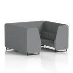 Brixworth 6 Seater Booth With Black Legs In Synergy Fabric - Partner Panels And Sofa SF001494