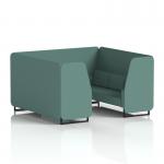 Brixworth 6 Seater Booth With Black Legs In Sumi Fabric - Handa Panels And Sofa SF001496