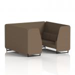 Brixworth 6 Seater Booth With Black Legs In Sumi Fabric - Osaka Panels And Sofa SF001498