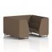 Brixworth 6 Seater Booth With Black Legs In Sumi Fabric - Osaka Panels And Sofa SF001498