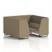 Brixworth 6 Seater Booth With Black Legs In Main Line Flax Fabric - Bank Panels And Upminster Sofa SF001514