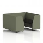 Brixworth 6 Seater Booth With Black Legs In Main Line Flax Fabric - Monument Panels And Temple Sofa SF001515