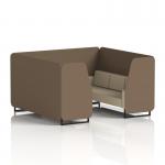 Brixworth 6 Seater Booth With Black Legs In Sumi Fabric - Osaka Panels And Zen Sofa SF001528