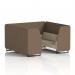 Brixworth 6 Seater Booth With Black Legs In Sumi Fabric - Osaka Panels And Zen Sofa SF001528