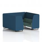 Brixworth 6 Seater Booth With Black Legs In Sumi Fabric - Uto Panels And Handa Sofa SF001530