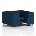 Brixworth 6 Seater Booth With Black Legs And Black Table With Black Leg In X2 Fabric - Calculus Panels And Sofa SF001539